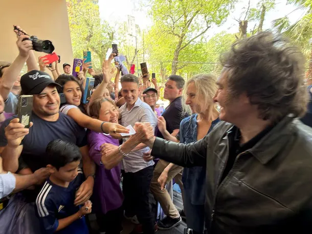 Imagen de Javier Milei en un acto público