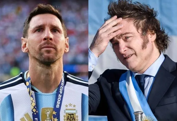 Imagen de Milei y Messi