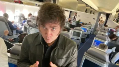 Javier Milei en una reunión con el presidente de Estados Unidos