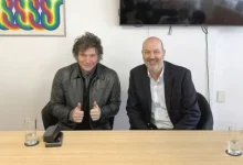 Empresarios argentinos en una reunión de protesta contra la reforma laboral