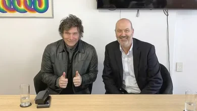 Empresarios argentinos en una reunión de protesta contra la reforma laboral