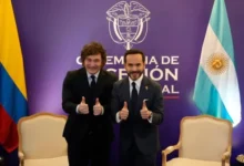 Javier Milei y Abelardo de la Espriella en la ceremonia de asunción