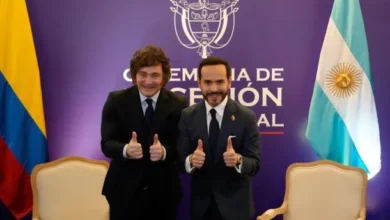 Javier Milei y Abelardo de la Espriella en la ceremonia de asunción
