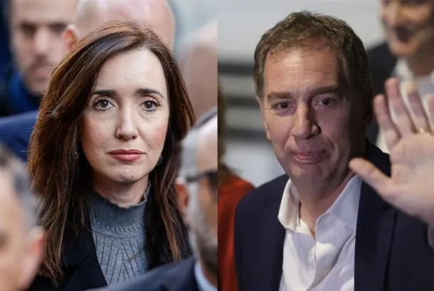 Victoria Villarruel y Diego Santilli en un conflicto político