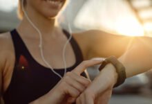 Smartwatch mostrando cálculo de calorías