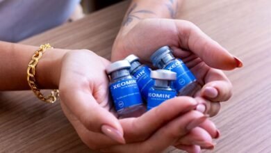 Vial de péptidos para adelgazar con etiqueta de uso exclusivo para investigación