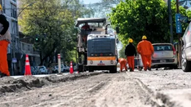 Obra de asfalto en la avenida Vélez Sarsfield, Córdoba