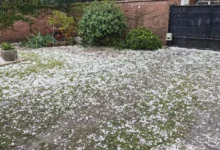 Granizo del tamaño de huevos cayendo sobre el barrio norte de Córdoba