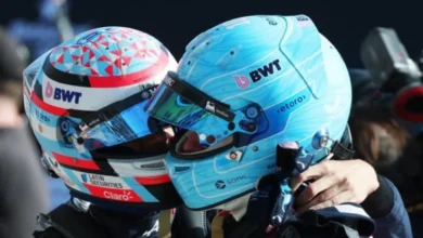 Franco Colapinto y Pierre Gasly en la línea de salida del Gran Premio de Italia 2024