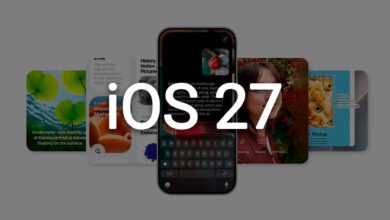 Pantalla de un iPhone 18 Pro mostrando la pantalla de actualización iOS 27.0.1