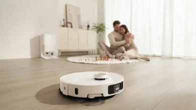 Robot aspirador con cámara interna en una casa de Taiwán
