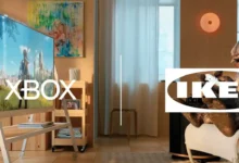 Mueble de TV con ruedas de la colección XSTABY de IKEA y Xbox