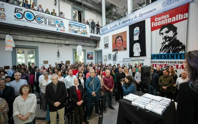Directiva de Ctera con los nuevos dirigentes de la Uepc en Córdoba