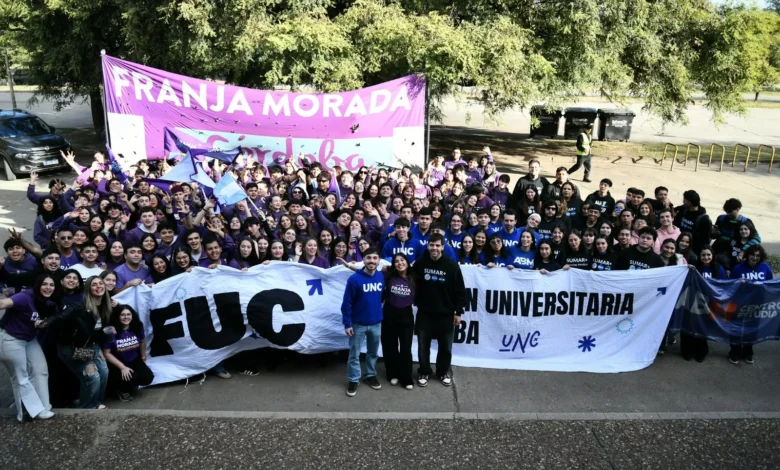 Federación Universitaria de Córdoba durante la quinta Marcha Federal
