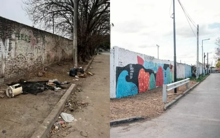 Parque recreativo en General Bustos tras limpieza del microbasural