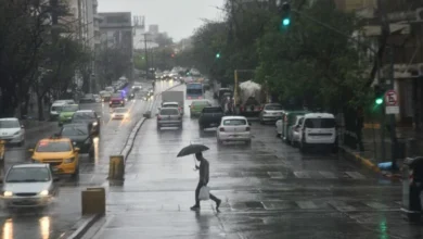 Cielo parcialmente nublado sobre la ciudad de Córdoba en la mañana del jueves