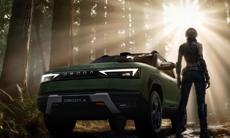 Omoda X SUV de Chery con diseño inspirado en mechas y luces futuristas