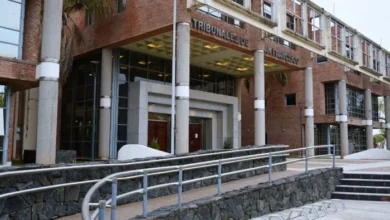 Edificio del juzgado laboral de San Francisco con la señal del nuevo PDA laboral