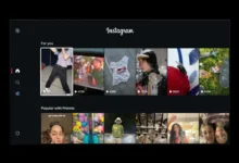 Captura de pantalla de la nueva función Features de Instagram mostrando un video largo en una televisión
